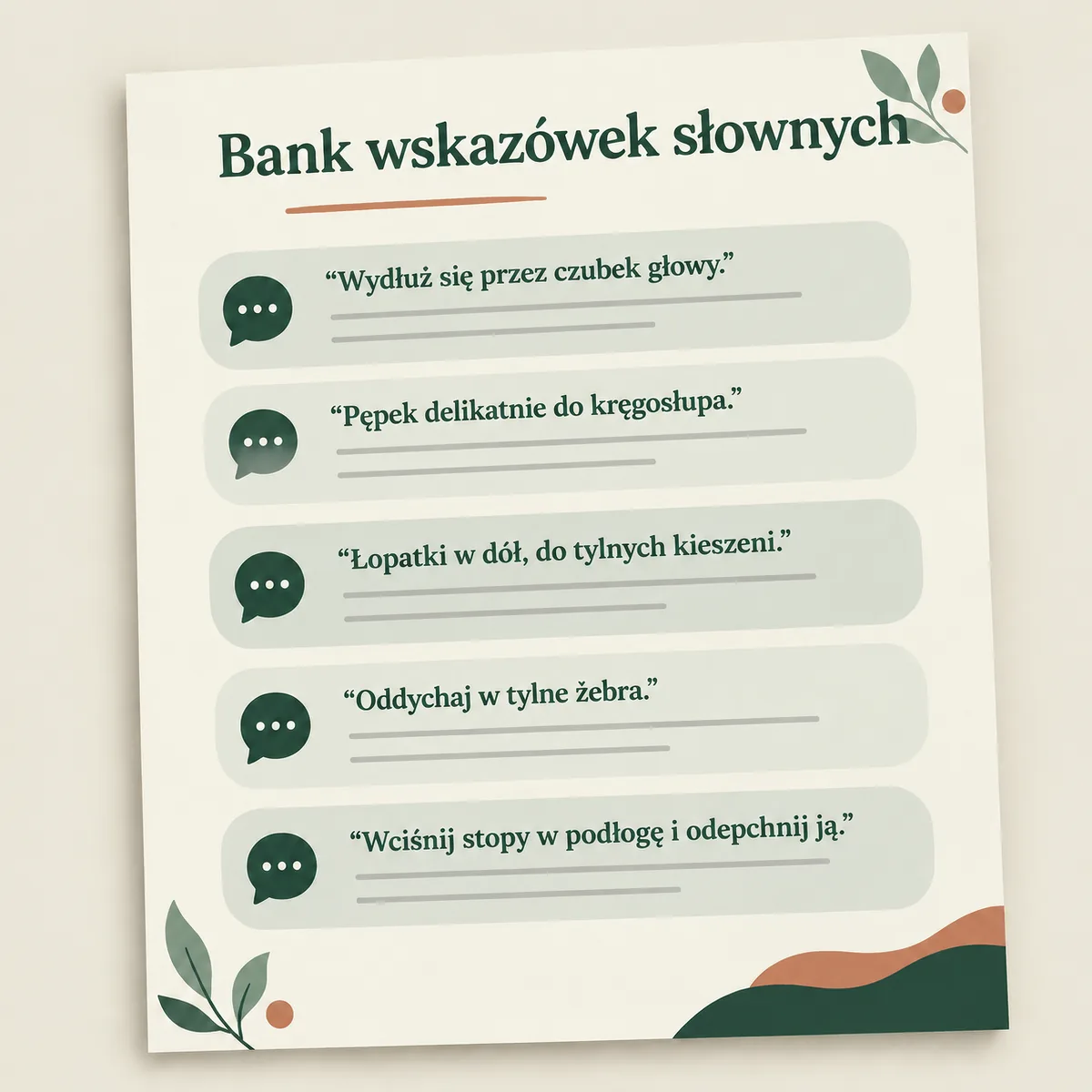 Bank wskazówek słownych